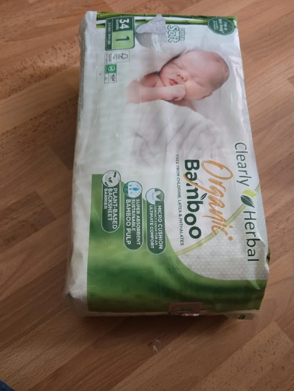 Organic Bamboo Diapers - Green